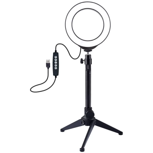 Кольцевая USB RGBW LED лампа Puluz PKT3049B 4.7" с настольным штативом (PKT3049B)