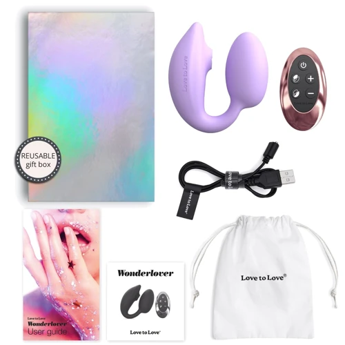 Виброяйцо с вакуумной клиторальной стимуляцией Love To Love Wonderlover Viva Мauve