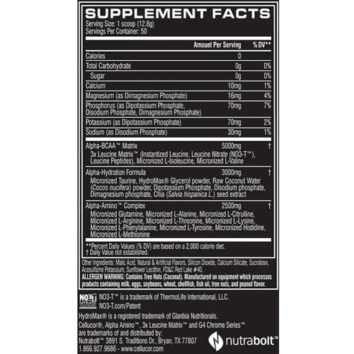 Амінокислота для спорту Cellucor Alpha Amino 640 g / 50 servings / Watermelon: Смак Кавун