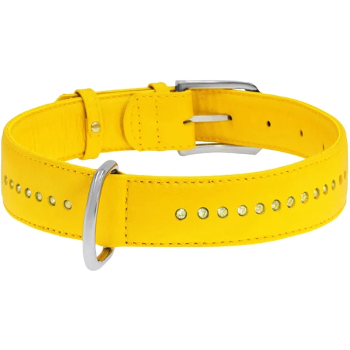 Ошейник WAUDOG Glamour со стразами 35 мм 46-60 см желтый (38828): Производитель WAUDOG