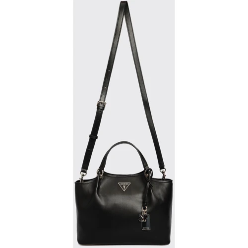 Жіноча сумка тоут Guess Tangey Girlfriend Satchel чорна (HWUE7664060-BLA): Фактура матова, Гладка