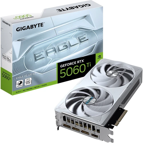 Видеокарта GIGABYTE GeForce RTX 5060 Ti EAGLE OC ICE 8G (GV-N506TEAGLEOC ICE-8GD)