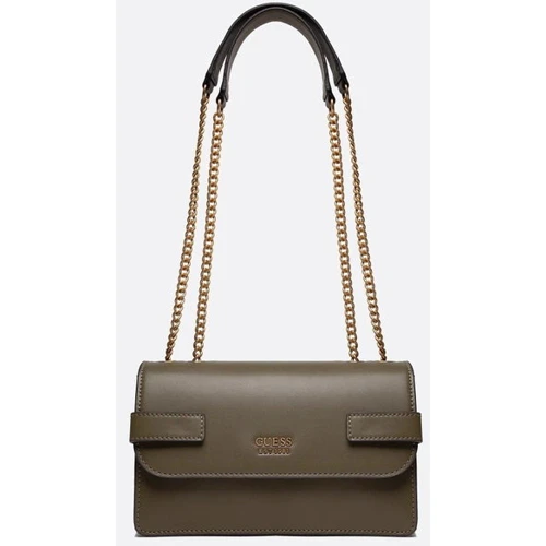 Женская сумка через плечо GUESS ATENE CONVERTIBLE XBODY FLAP оливковая (HWVB8419210-OLV)
