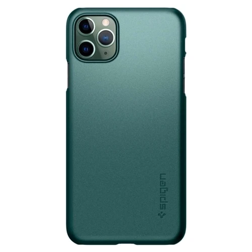 Чохол для iPhone Spigen Thin Fit Midnight Green (ACS00410) for iPhone 11 Pro Max: Колір зелений