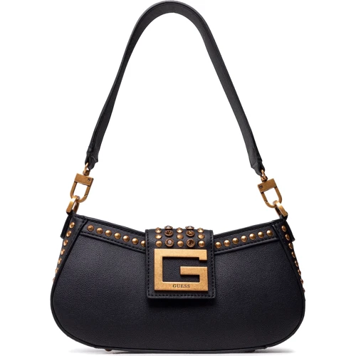 Женская сумка через плечо Guess Bling Top Zip Shoulder Bag черная (HWVB7984180-BLA)