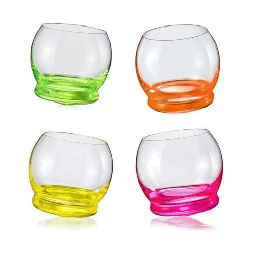 Набор стаканов Bohemia Crazy neon для виски 4х390 мл (7594 25250 390S D4904)