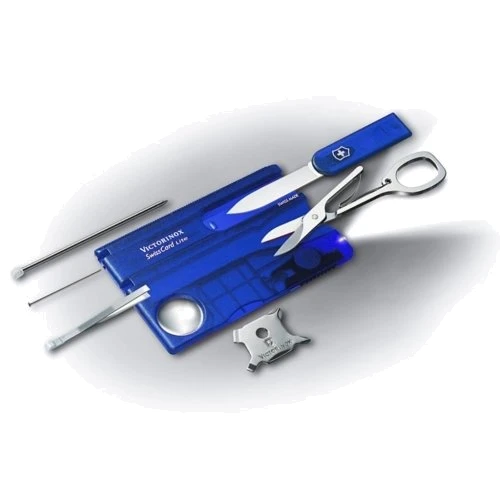 Мультитул Victorinox Swisscard Lite 82х54х4мм/13предметов/синий-прозрачный (0.7322.T2): Тип Карта