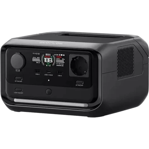 Зарядная станция EcoFlow RIVER 3 Plus 286Wh 600W: Выходы потребителей Автоприкуриватель, USB-A, 220V, USB-C