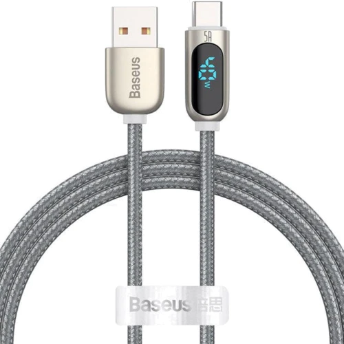 Кабель Baseus USB Cable to USB-C Display Fast Charging 1m Silver (CATSK-0S): Тип USB Cable - USB-C