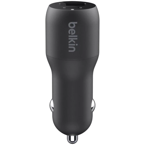 Зарядний пристрій Belkin Car Charger USB-C та USB 32W Black (CCB003BTBK): Кабель в комплекті Відсутнє