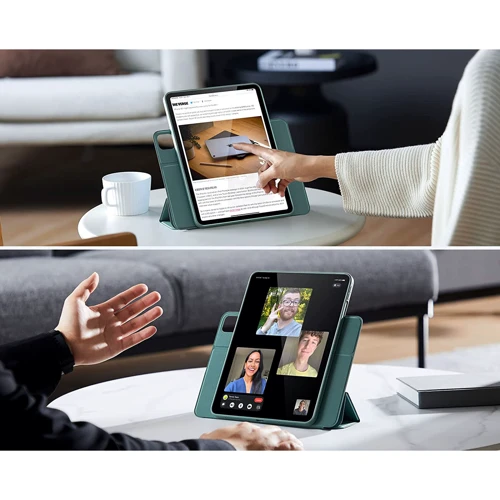 Аксесуар для iPad BeCover Magnetic 360 Rotating with Pencil mount Dark Green for iPad 10.9 (2022 / 2024) / iPad 11 2025 (708503): Особливості Стильний дизайн, Зручно тримати в руці, Стильний зовнішній вигляд, Приємний на дотик, відділення для стілусу, Надійний захист від подряпин і забруднень