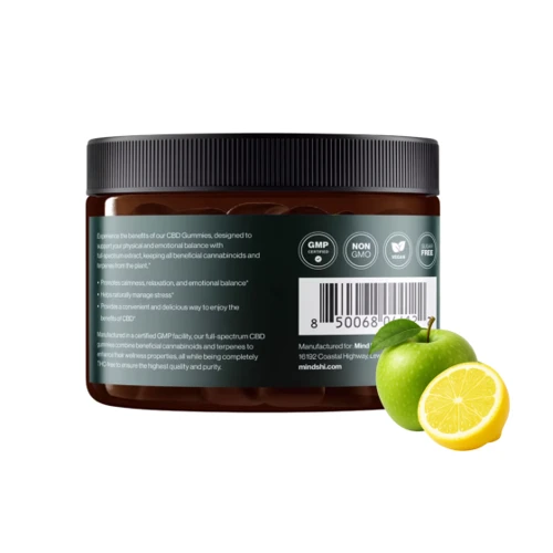 Жевательные конфеты Mind Shi CBD Gummies Full Spectrum 750 mg Apple & Lemon, 30 gummies