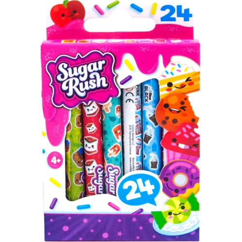 Набор ароматных восковых карандашей серии "Sugar Rush" - Феерия цвета (24 шт.)