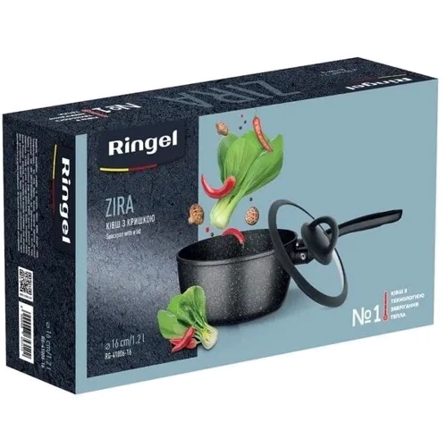 Ковш Ringel Zira с крышкой 16см/1.2л (RG-41006-16): Материал корпуса Алюминий