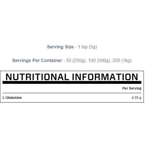 Аминокислота для спорта MyProtein L Glutamine 1000 g /200 servings/ Unflavored: Вкус Без вкуса