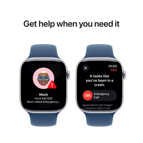 Apple Watch Series 10 46mm GPS Silver Aluminum Case with Denim Sport Band - M/L (MWWM3QH/A) UA фото 7