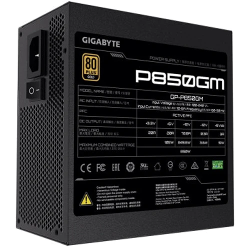 Блок питания GIGABYTE P850GM: Вентилятор задней стенки нет