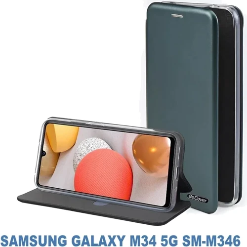 Чохол для телефона BeCover Book Exclusive Dark Green для Samsung M346 Galaxy M34 5G (710259): Плівка в комплекті нет