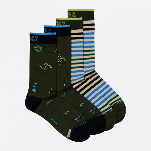 Шкарпетки Scotch & Soda 43-46 (29-31) 2 пари різнокольорові (169444)