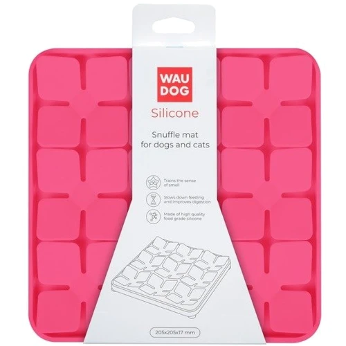 Килимок WAUDOG Silicone для пошуку корму рожевий 205х205х17 мм (23517): Особливості Противоскользящее основание