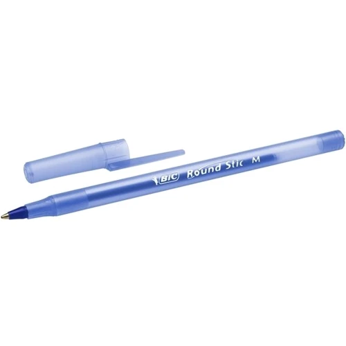 Набор шариковых ручек 4 шт BIC Round Stic M Синий пишущий узел 1мм, толщина линии письма 0.4 мм Синий корпус (3086123466128): Тип Шариковые