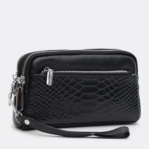 Женская сумка кросс боди Keizer черная (K1MH8822bl-black): Фактура Тиснение, Матовая, Зернистая