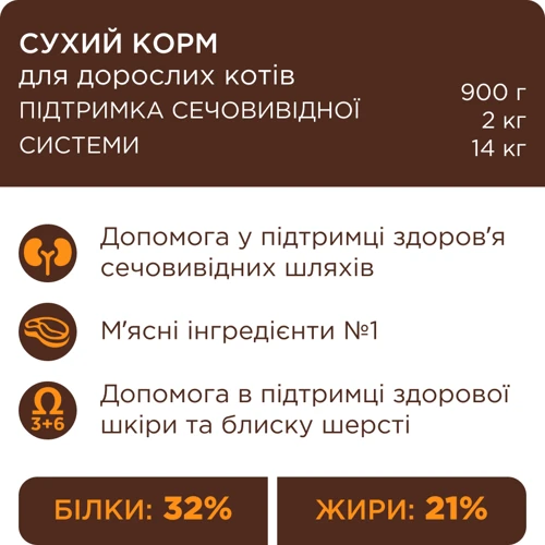Сухой корм Club 4 Paws Premium Adult cats поддержка мочеиспускательной системы для взрослых кошек 2 кг (4820215369411): Возраст Взрослые