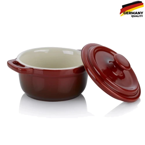 Форма для запікання KELA Malin керамічна з кришкою 14х9 см червона (11839)