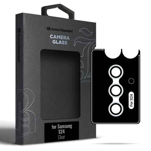 Аксессуар для смартфона ArmorStandart Tempered Glass Supreme Black Icon Clear for Camera Samsung S921 Galaxy S24 (ARM76614)