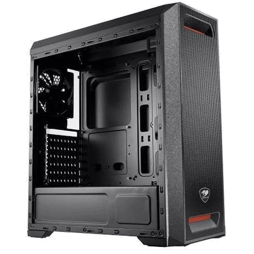 Корпус Cougar MX350 Mesh Black: Матеріал передній панелі пластик, сталь