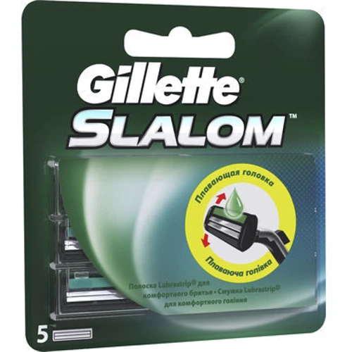 Gillette Slalom Сменные кассеты с увлажняющей лентой 5 шт.: Вид Сменные кассеты