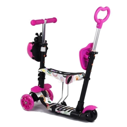 Самокат Best Scooter розовый (75009): Количество колес 3