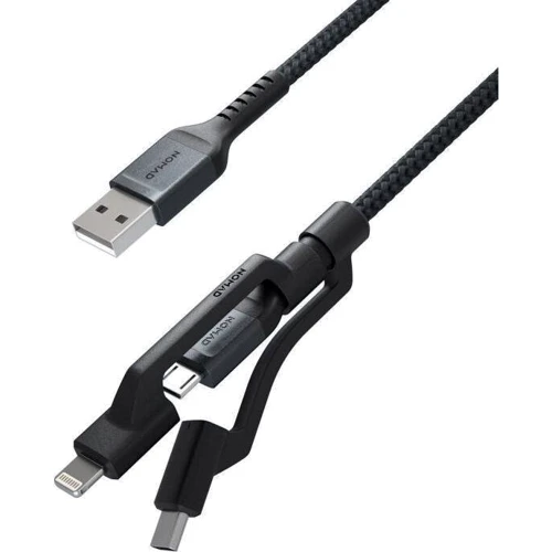 Кабель Nomad USB Cable to Lightning / microUSB / USB-C 1.5m (NM0191AB00): Тип USB Cable - Lightning/microUSB/USB-C