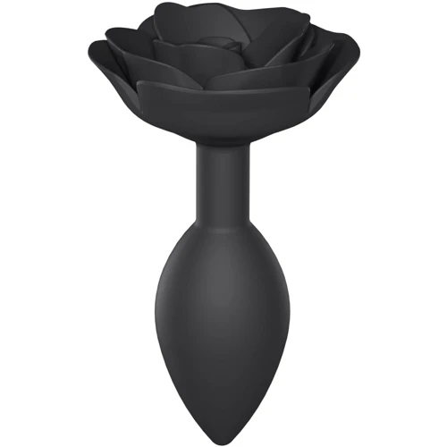 Силиконовая анальная пробка Love To Love OPEN ROSES L SIZE - BLACK ONYX