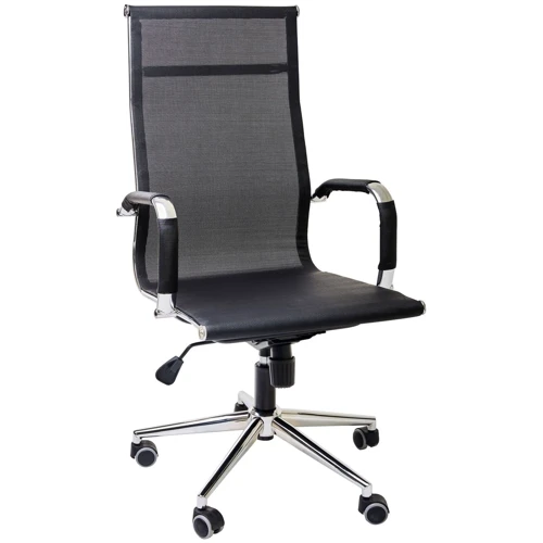 Кресло AMF Slim Net HB Хром Tilt Черный (378614)