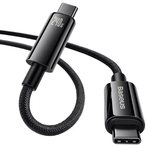 Кабель Baseus Cable USB-C to USB-C Tungsten Gold 240W 2m Black (CAWJ040101): Тип USB-C - USB-C