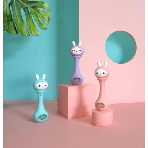 Брязкальце-гризунець Beiens музичне Зайчик рожевий (YZ02pink)