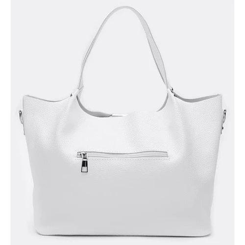 Женская сумка шоппер Ricco Grande белая (1l943-white): Фактура Матовая, Зернистая