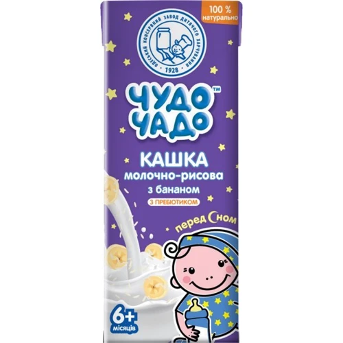 Жидкая молочная каша Чудо-Чадо Рисовая с бананом, 200 г