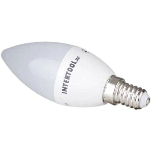 Светодиодная лампа INTERTOOL LL-0151 LED C37, E14, 3Вт, 150-300В, 4000K