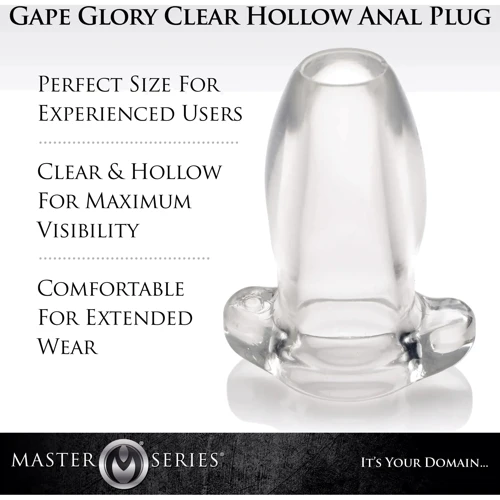 Анальная пробка-тоннель Master Series Clear Hollow Anal Plug (прозрачный)