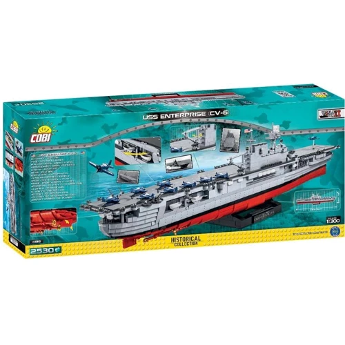 Конструктор COBI World Of Warships Авианосец Энтерпрайз CV-6 (Limited Edition), 2530 деталей COBI-4816 фото 4