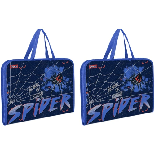 Папка-портфель 1вересня на блискавки з тканинними ручками Spider (чотиреста дев'яносто одна тисяча вісімсот п'ятьдесят сім)