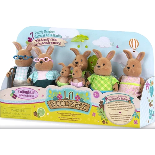 Набор фигурок Li'l Woodzeez Большая Семья Кроликов 7 единиц (WZ6711Z)