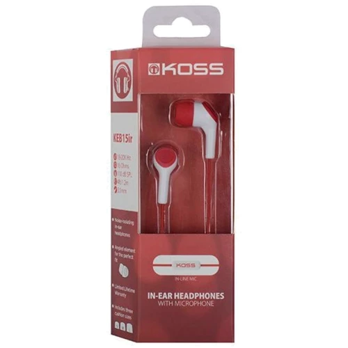 Наушники Koss KEB15i Red (190064.101): Тип конструкции вакуумные