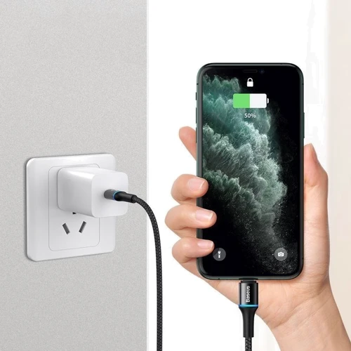 Кабель Baseus USB-C to Lightning PD 18W Halo Data 1m Black (CATLGH-01) фото 10