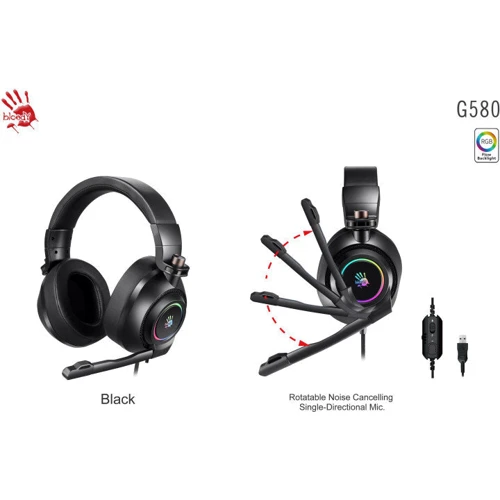 Наушники A4Tech Bloody G580 Black: Назначение геймерские