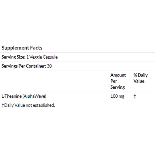 California Gold Nutrition L-Theanine, AlphaWave, Supports Relaxation, Calm Focus, 100 mg, 30 Veggie Capsules фото 4