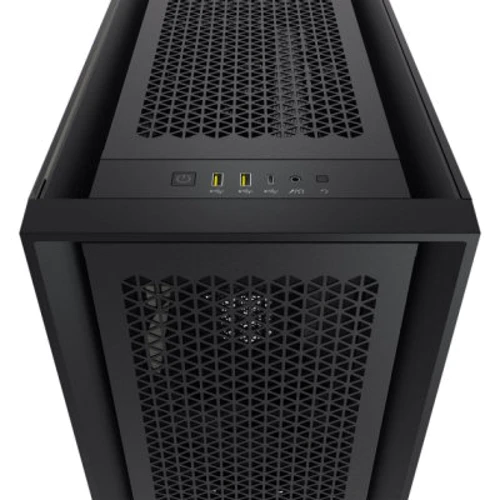 Корпус Corsair 5000D AIRFLOW Tempered Glass Black (CC-9011210-WW): Матеріал передній панелі пластик