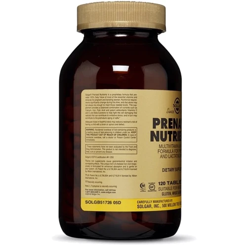 Solgar Prenatal Nutrients, Multivitamin & Mineral, 240 Tabs: Форма выпуска Таблетки